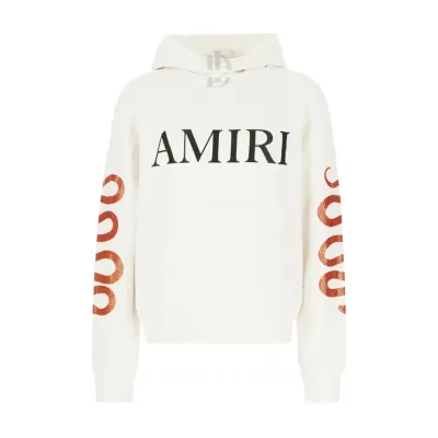 Amiri Pullover Hoodie in White