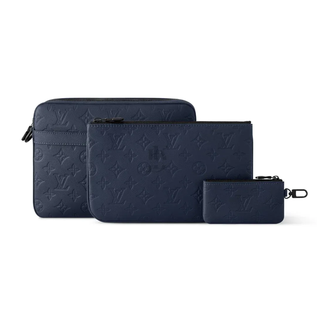 Louis Vuitton Trio Messenger Bag "Monogram Shadow" 3pc