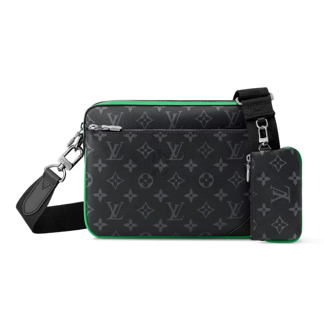 Louis Vuitton Trio Messenger Bag "Monogram Eclipse Canvas" 3pc