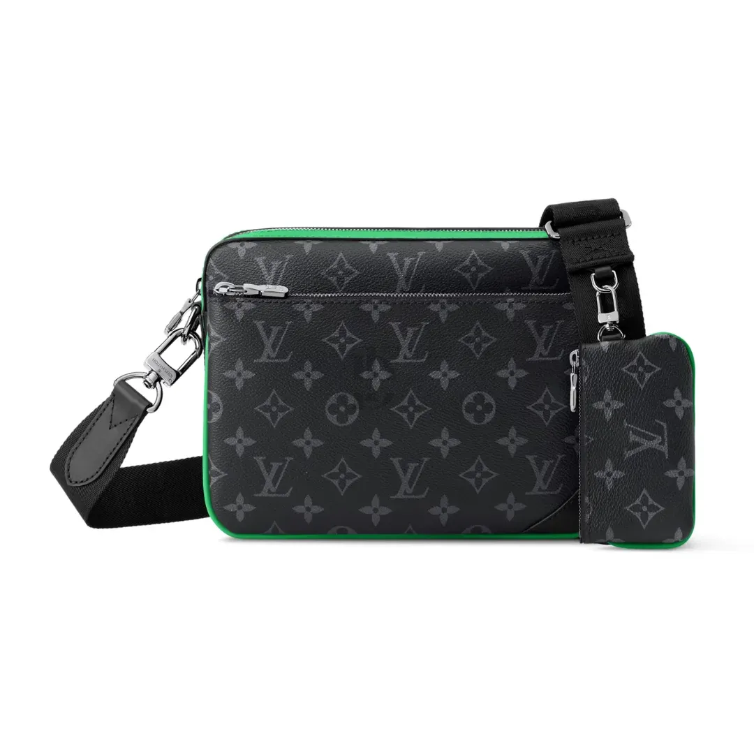 Louis Vuitton Trio Messenger Bag "Monogram Eclipse Canvas" 3pc