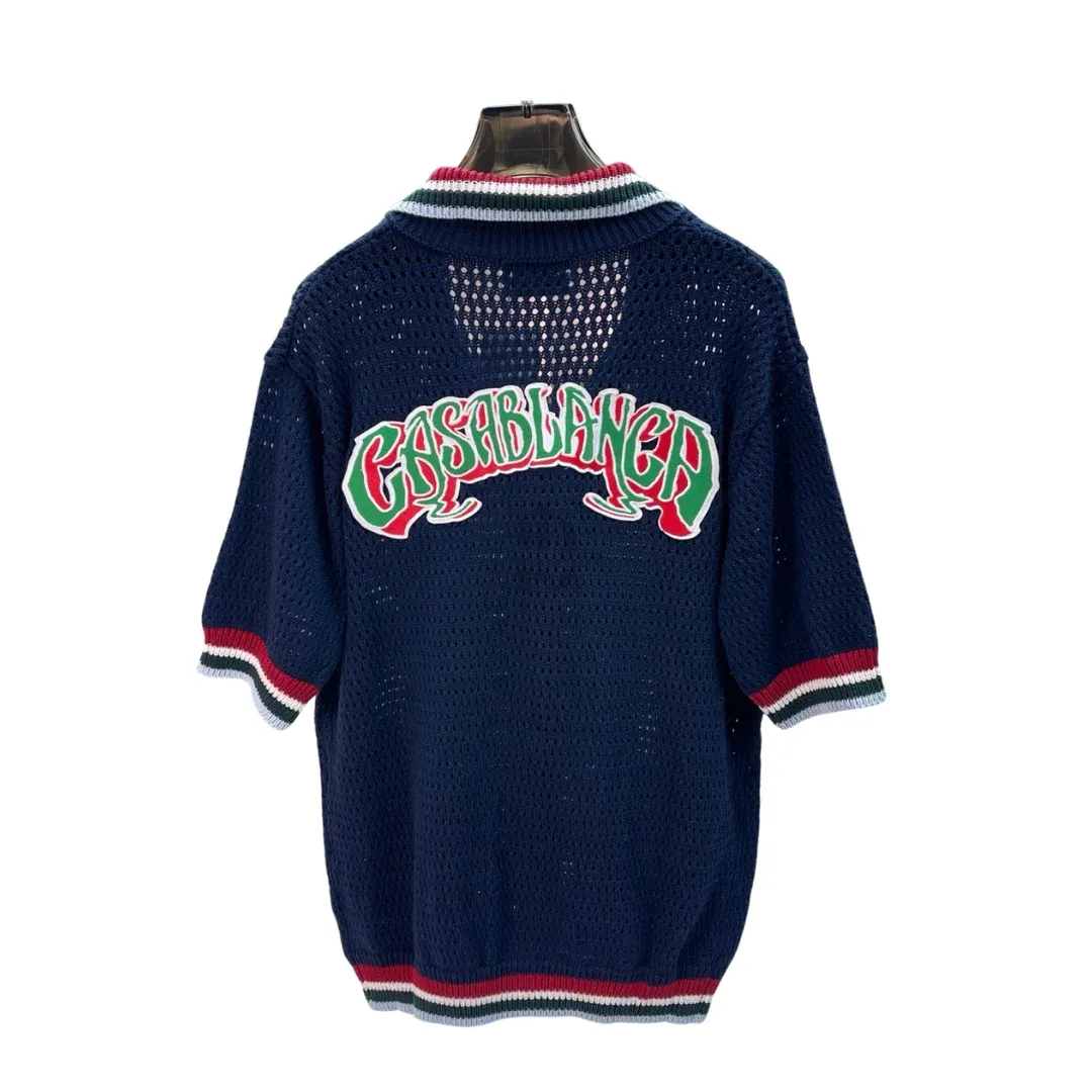 Casablanca Crochet Shirt &amp; Shorts Matching Set