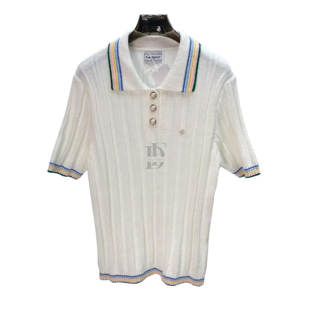 Casablanca Cotton Polo &amp; Shorts Matching Set