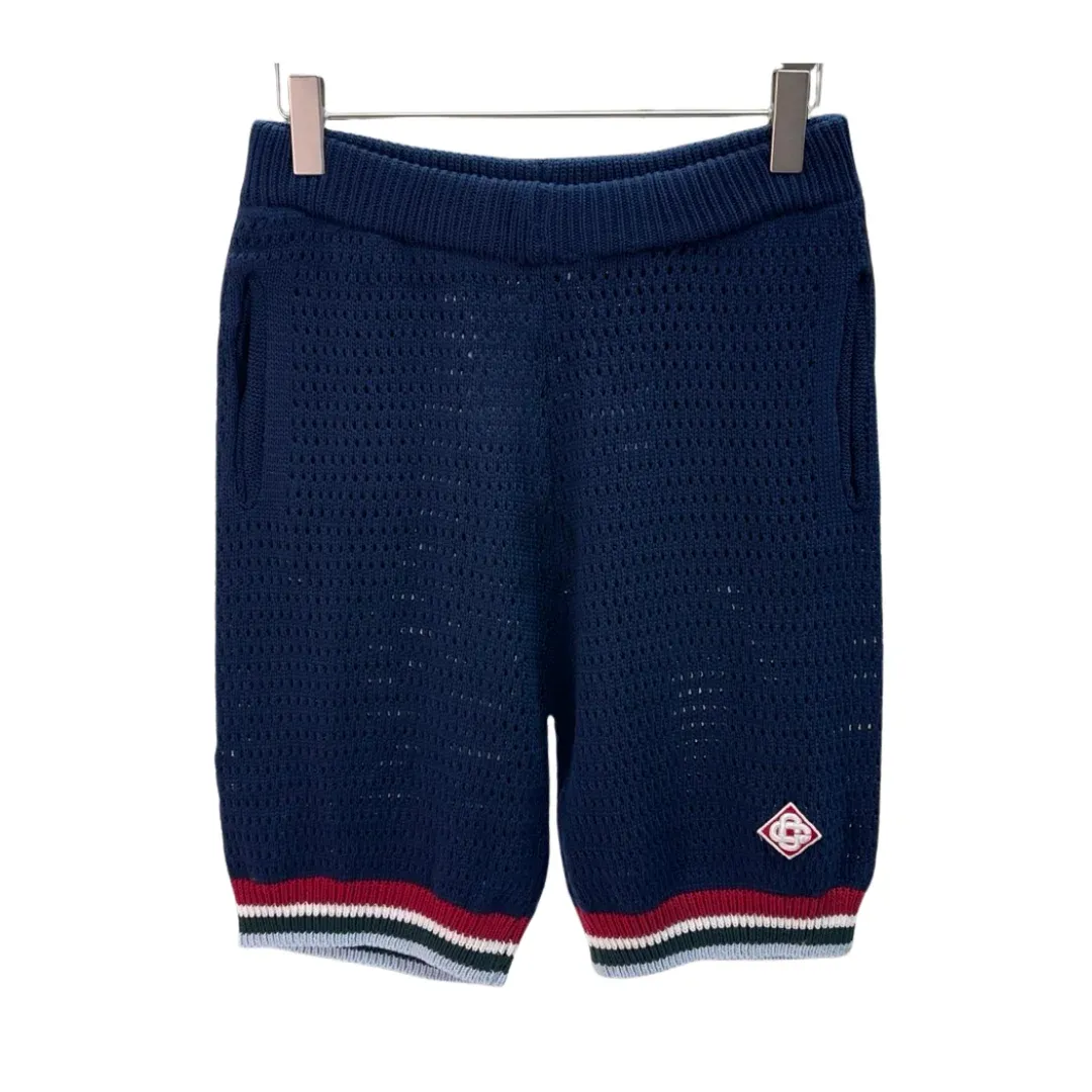 Casablanca Crochet Shirt &amp; Shorts Matching Set