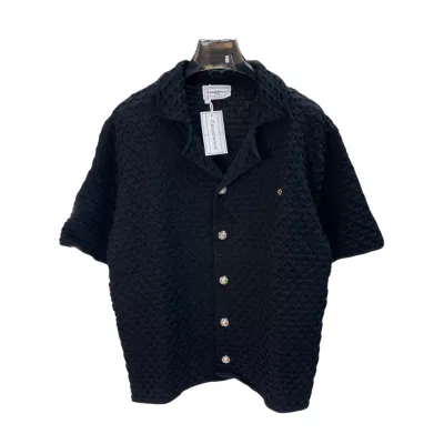 Casablanca Crochet Shirt &amp; Shorts Matching Set