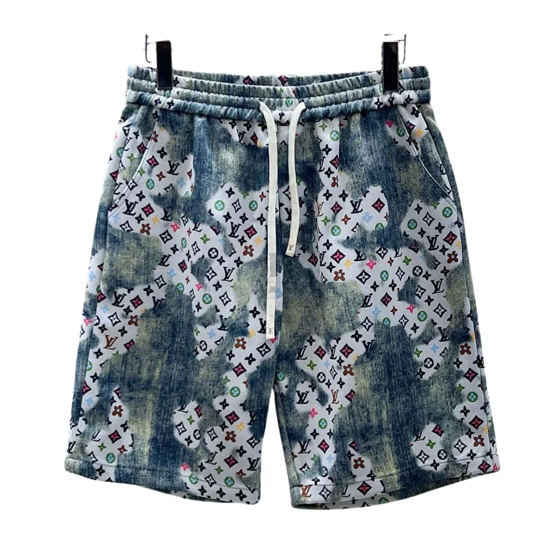 Louis Vuitton Rainbow Denim Shirt &amp; Shorts Matching Set