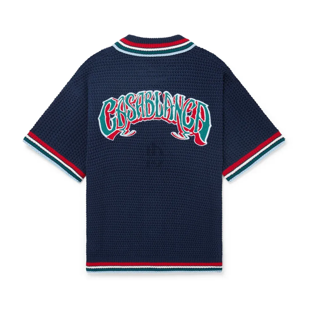 Casablanca Crochet Shirt &amp; Shorts Matching Set