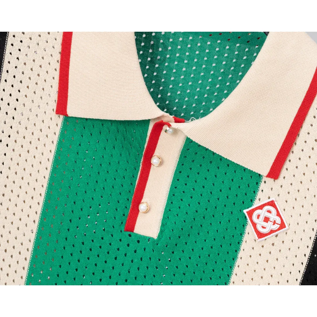 Casablanca Netted Polo