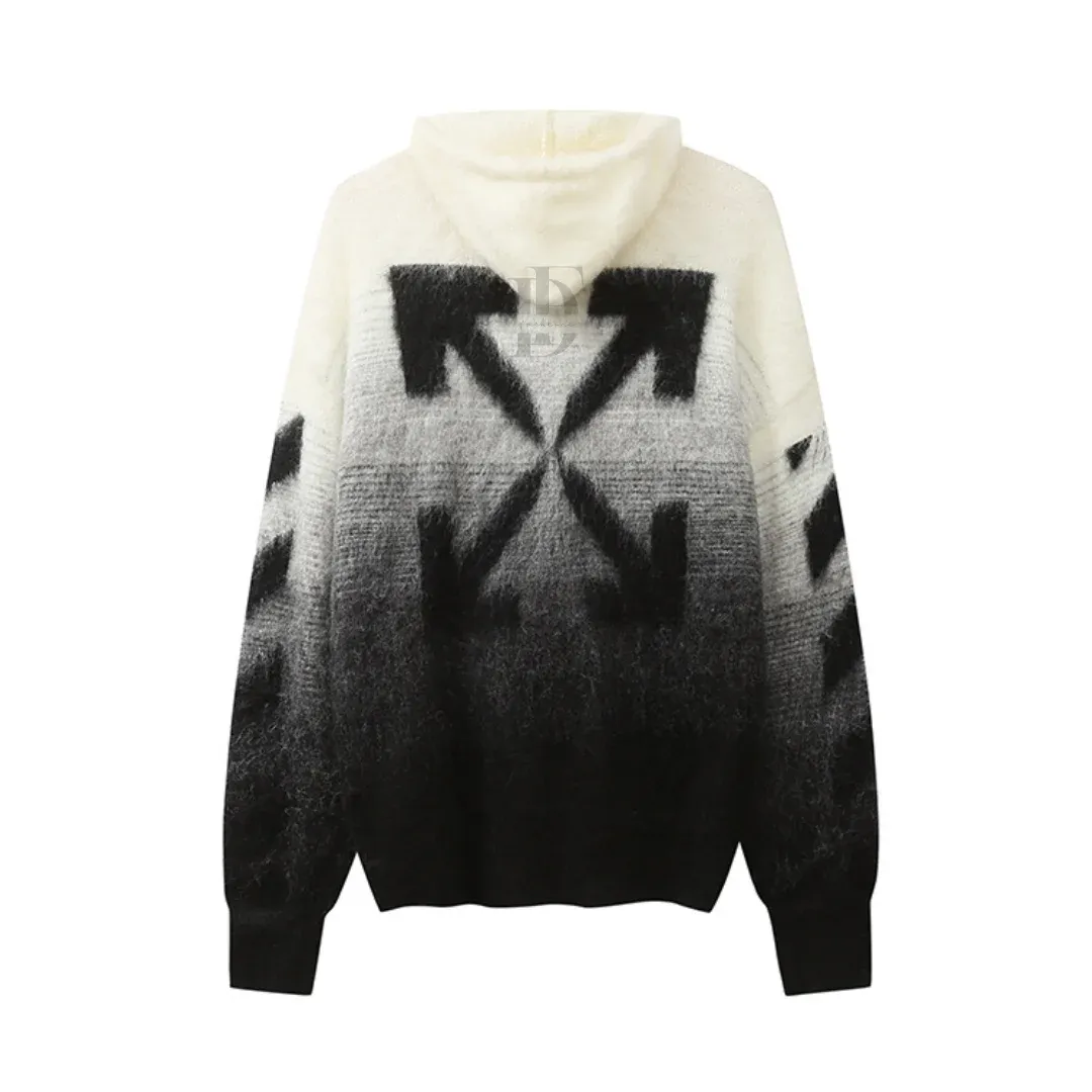 Off-White Wool Pullover Hoodie