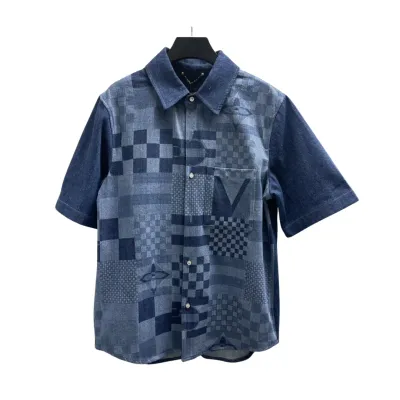 Louis Vuitton Denim Short-Sleeve Shirt
