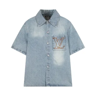 Louis Vuitton Denim Short-Sleeve Shirt