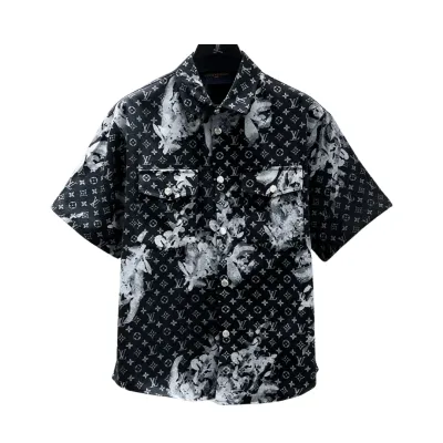 Louis Vuitton Denim Short-Sleeve Shirt