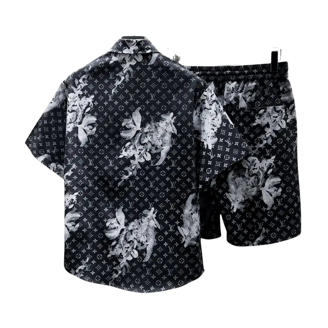 Louis Vuitton Denim Shirt &amp; Shorts Matching Set