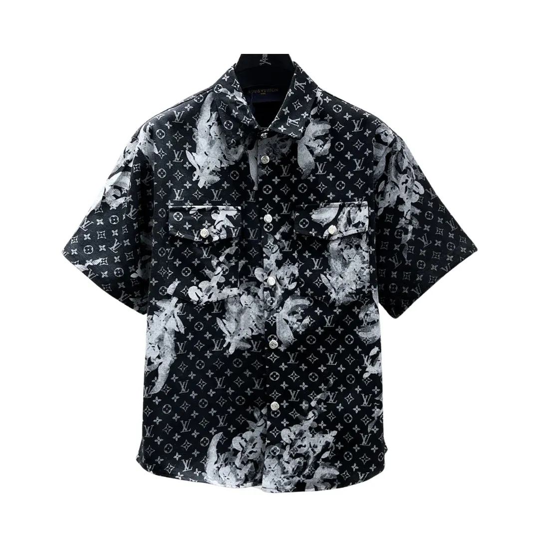 Louis Vuitton Denim Shirt &amp; Shorts Matching Set