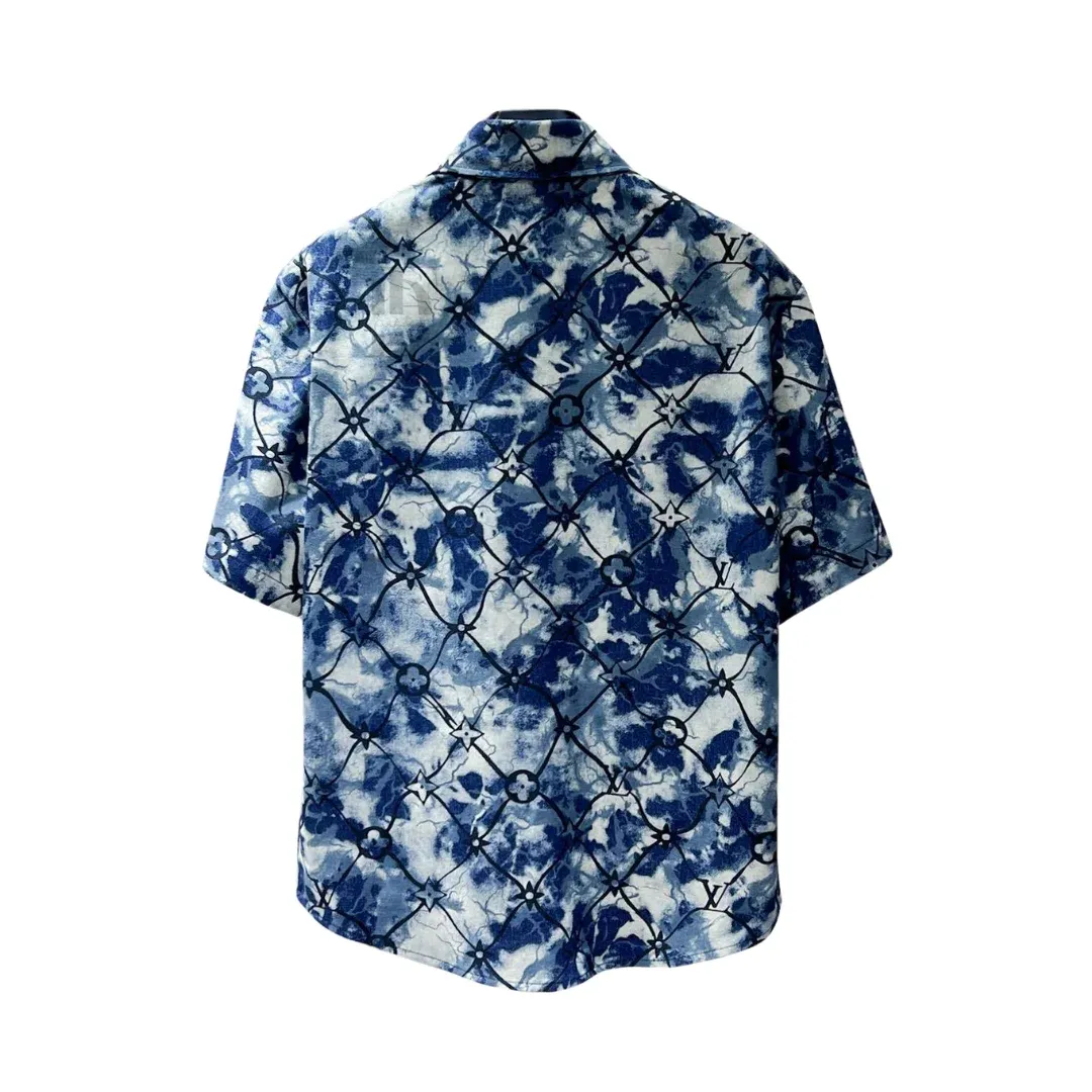 Louis Vuitton Denim Shirt &amp; Shorts Matching Set
