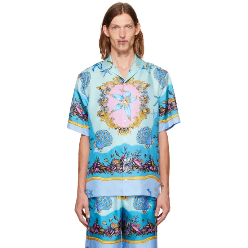 Versace Printed Short-Sleeve Shirt