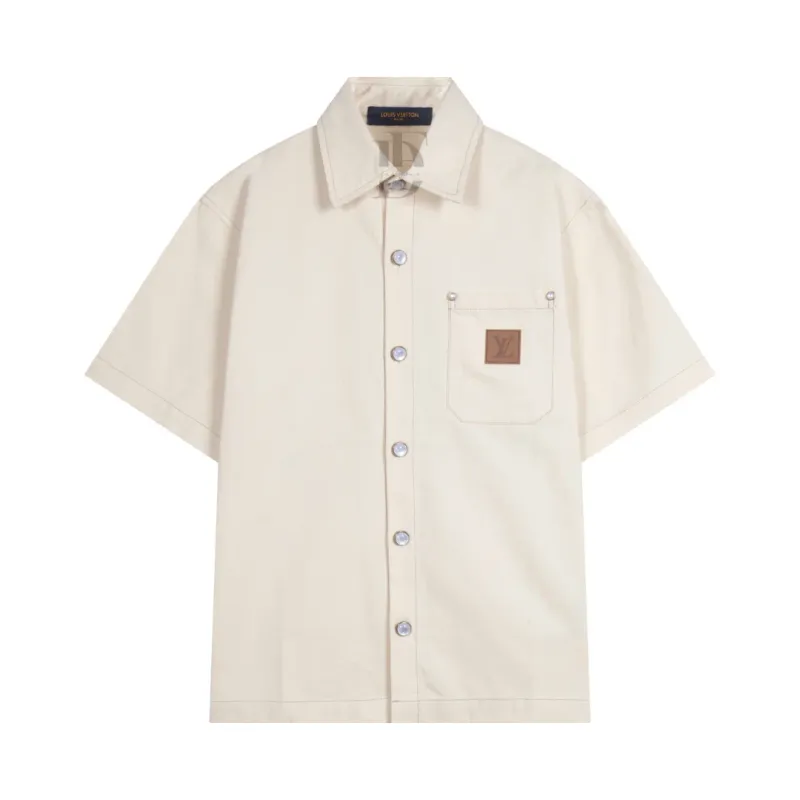 Louis Vuitton Denim Short-Sleeve Shirt