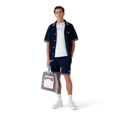 Casablanca Crochet Shirt &amp; Shorts Matching Set