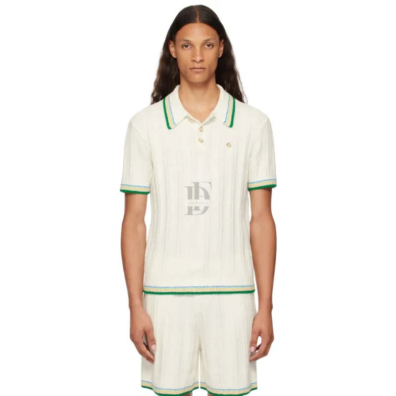 Casablanca Cotton Polo &amp; Shorts Matching Set