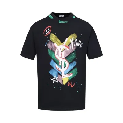 Saint Laurent Graphic Print T-Shirt – Black
