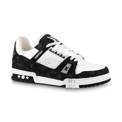 Louis Vuitton Trainer Sneaker – Black &amp; White Monogram