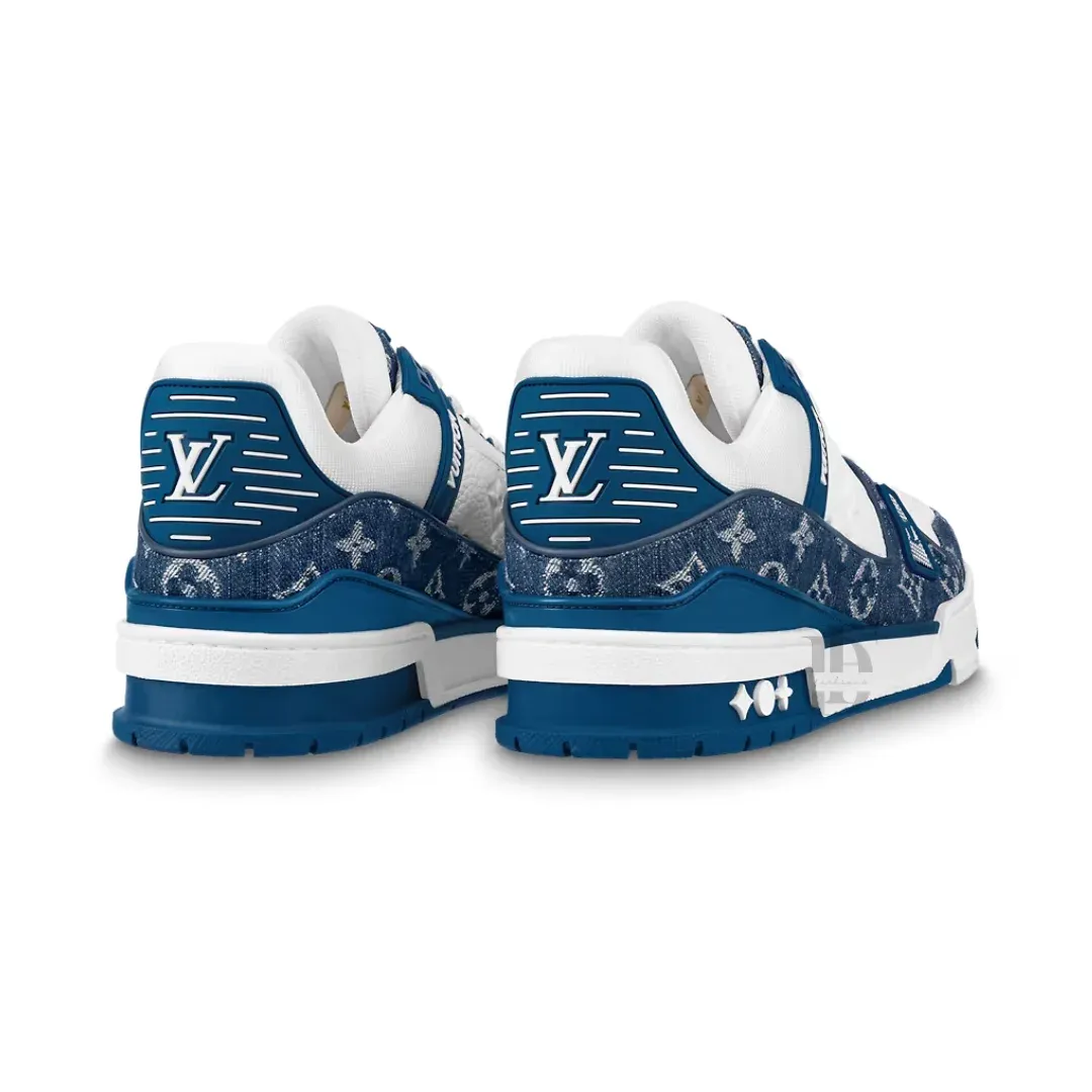 Louis Vuitton Trainer Sneaker – Blue &amp; White Monogram