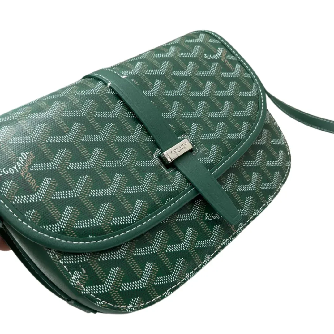 Goyard Green Goyardine Belvedere Bag