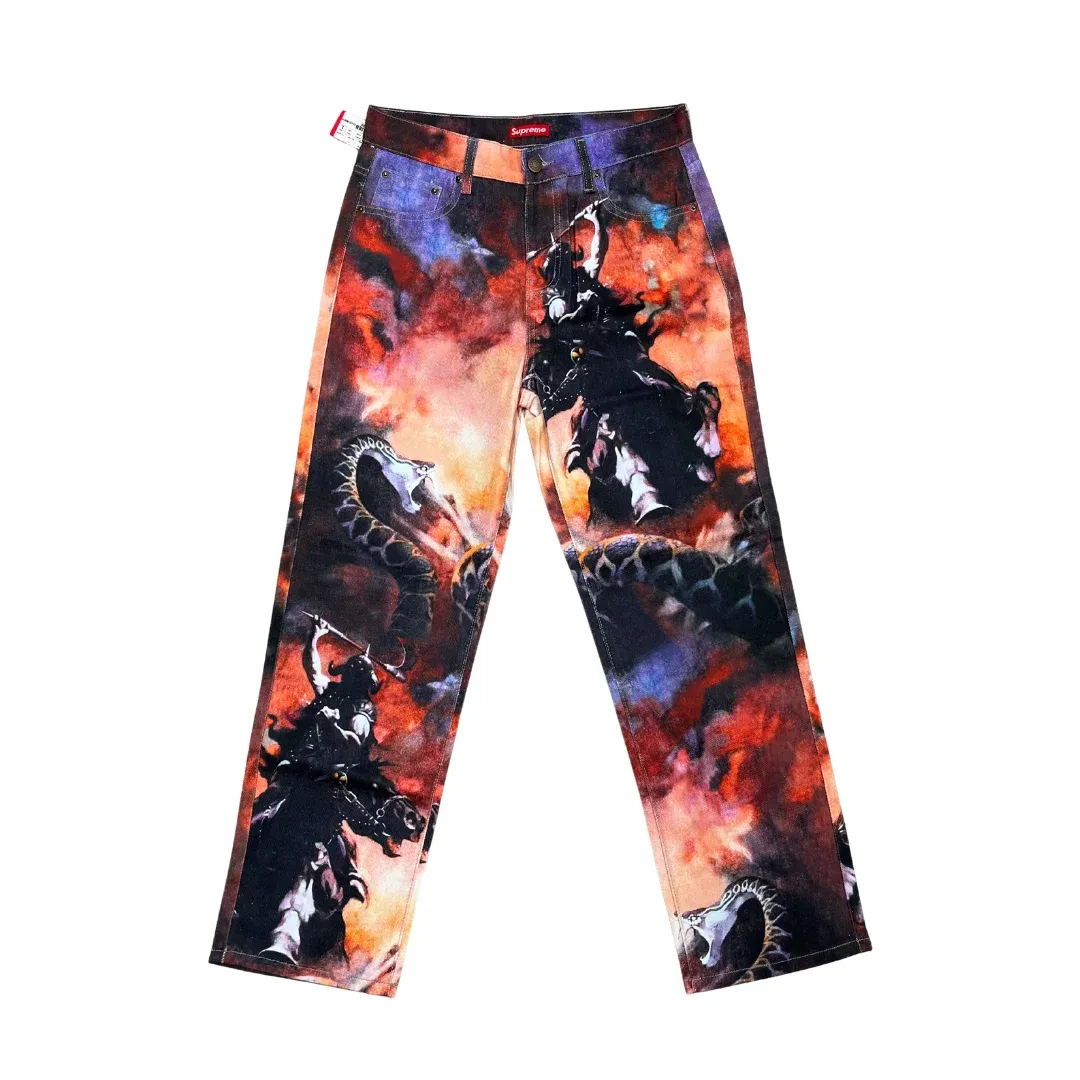 Supreme Printed Straight Denim Jeans