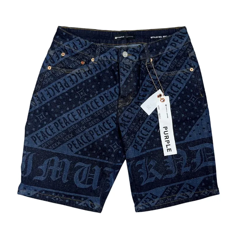 Purple Brand Glitter Denim Shorts