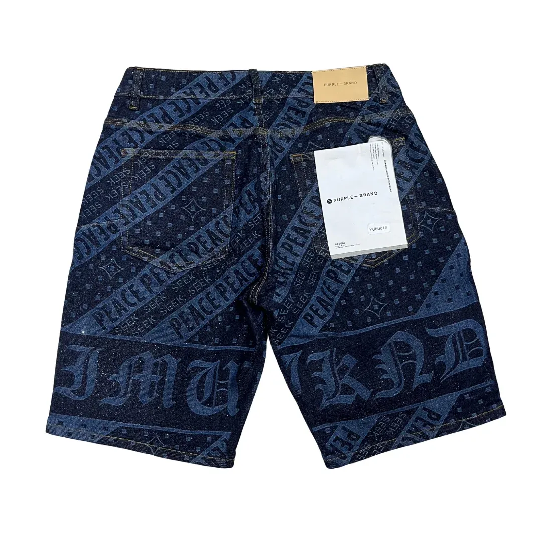 Purple Brand Glitter Denim Shorts