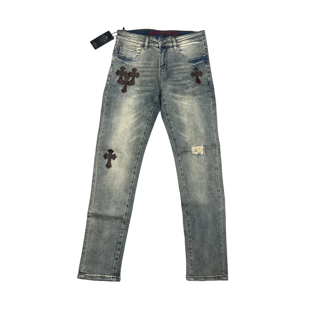 Chrome Hearts Patch Slim Jeans