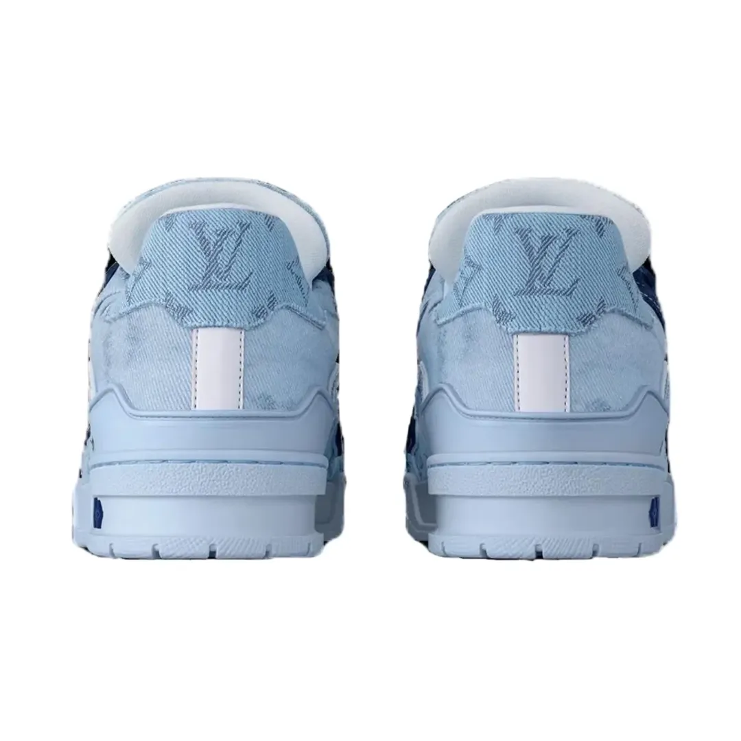 Louis Vuitton LV Trainer - Blue Bleached Monogram Denim