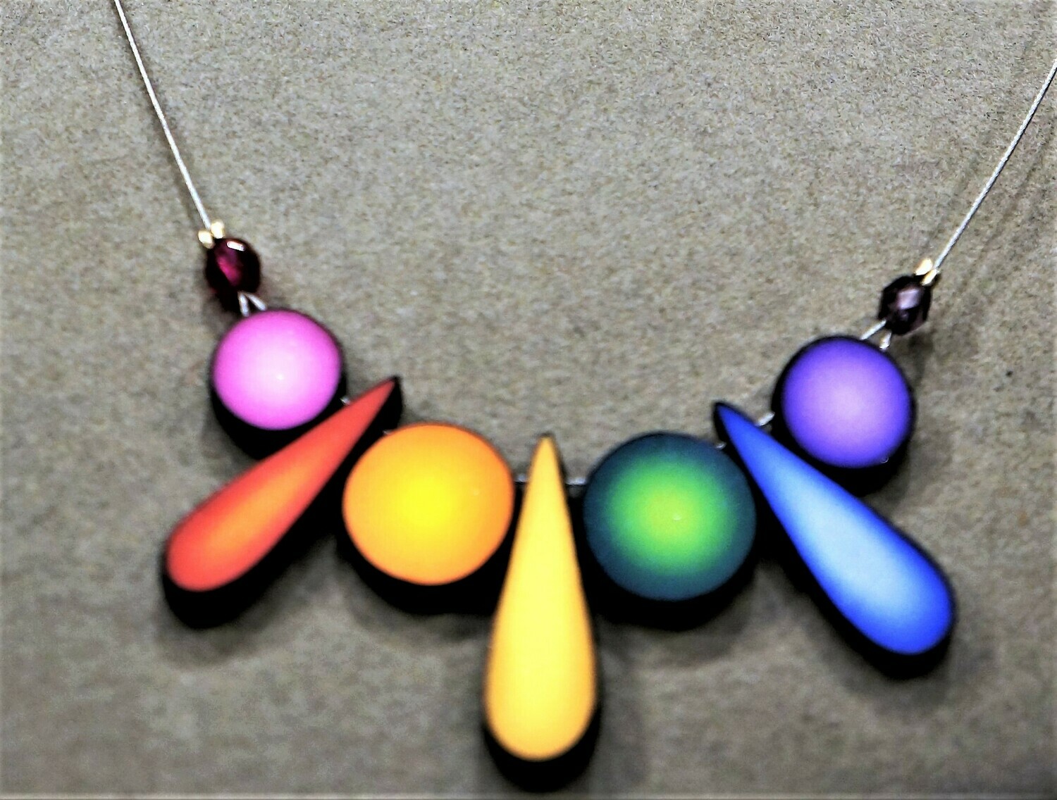 Petals and Circles necklace, by Sophiori