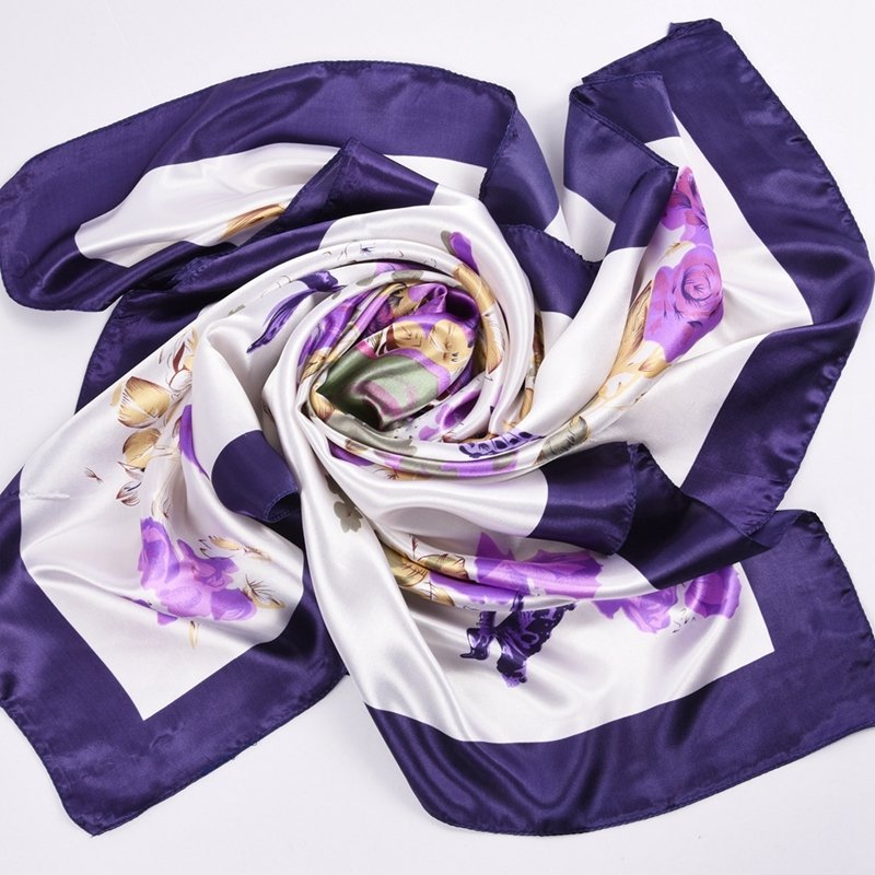Purple Satin Scarf