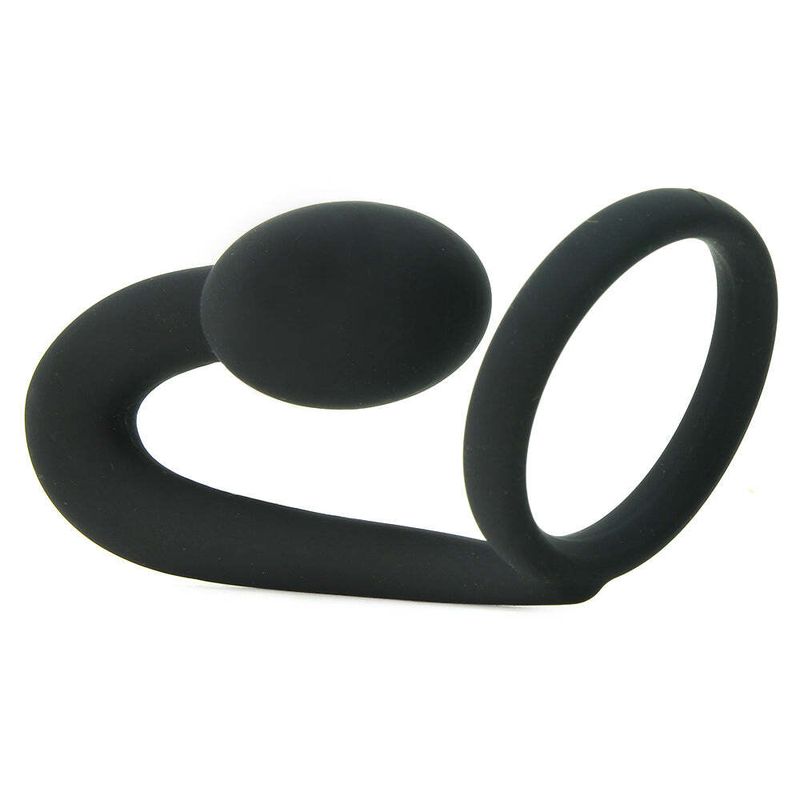 Prostatic Play Explorer Silicone Cock Ring &amp; Prostate Plug