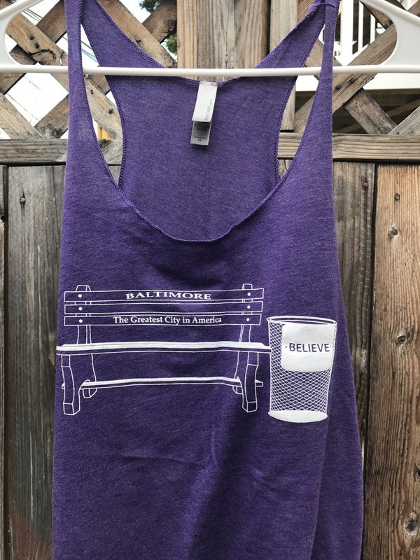 Baltimore Greatest Bench Purple Ladies Tank