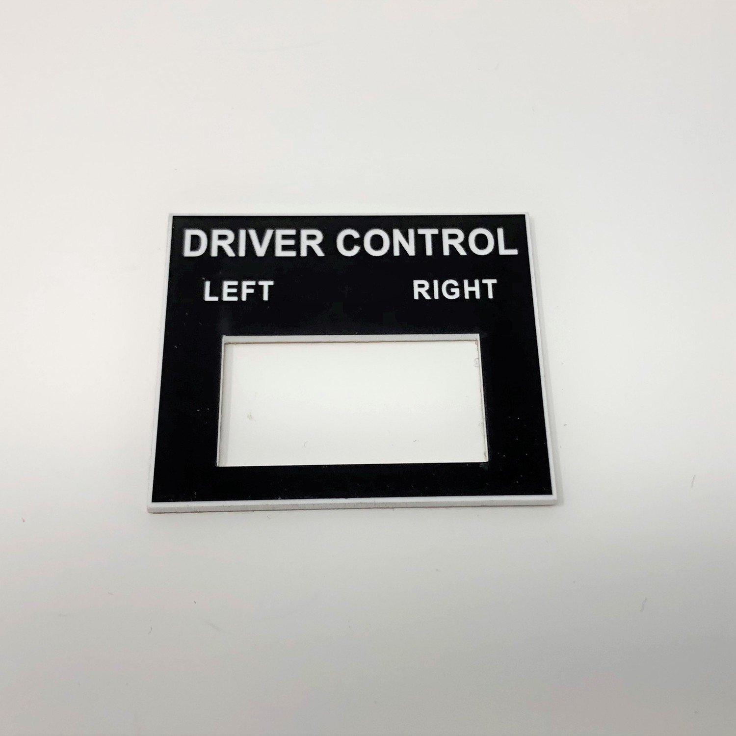 Driver Control Switch Label