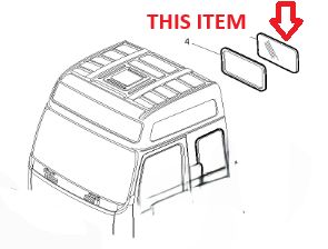 Volvo Truck 20769019 Glass, Rear, Cab