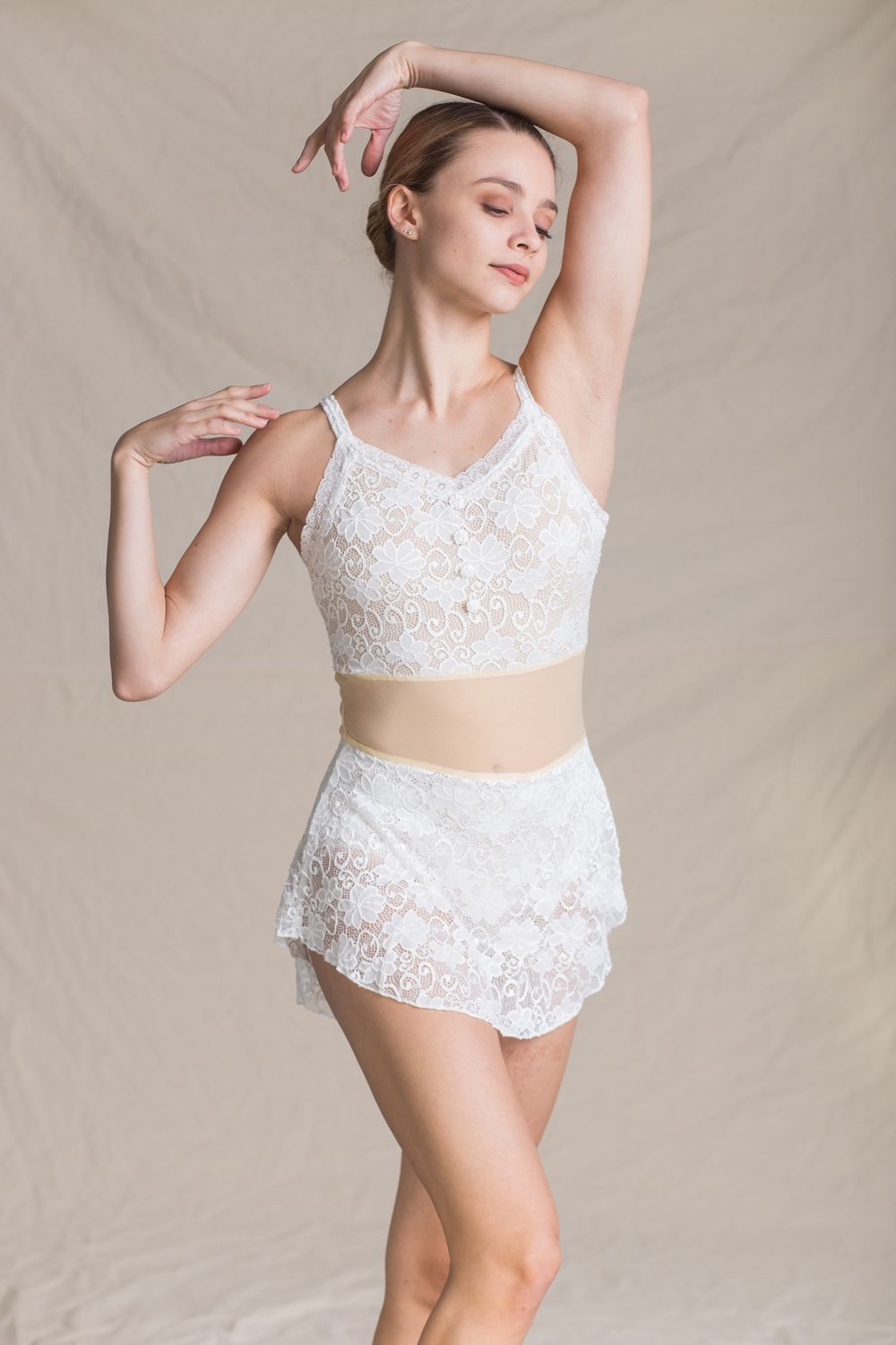 Xiaoxiao Cami Skirted Leotard 1513 Black AS