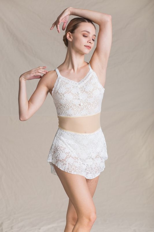 Xiaoxiao Cami Skirted Leotard 1513 Black AS