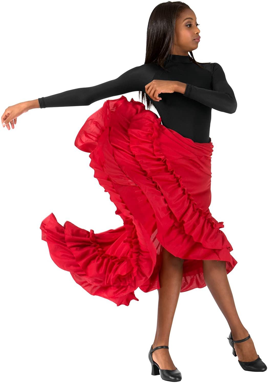 Bal Togs Flamenco Poly Skirt Adult 9100 Red Adult Small