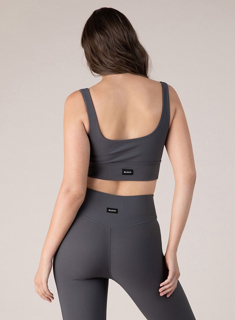 Bloch Double Scoop Crop ZCO1903 Anthracite XS