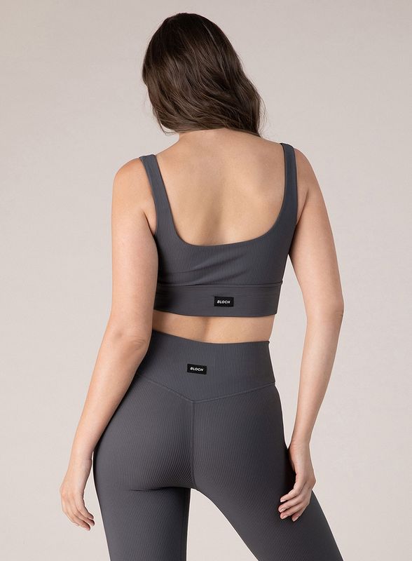 Bloch Double Scoop Crop ZCO1903 Anthracite XS
