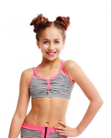 Capezio Betsey Johnson Charmed I'm Sure Bra Top Sassy Stripes Medium