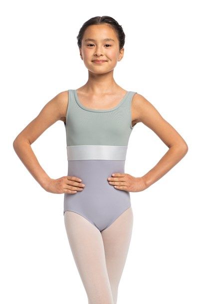 Ainsliewear Manon Leotard Girls Sage/Cloud Child XLarge