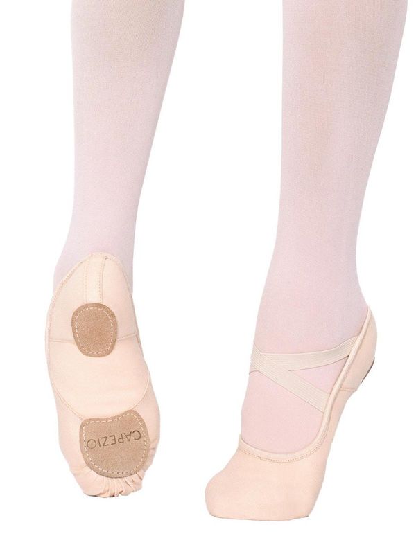 Capezio Hanami Child Canvas Ballet Shoe 2037C Mocha M 11.5
