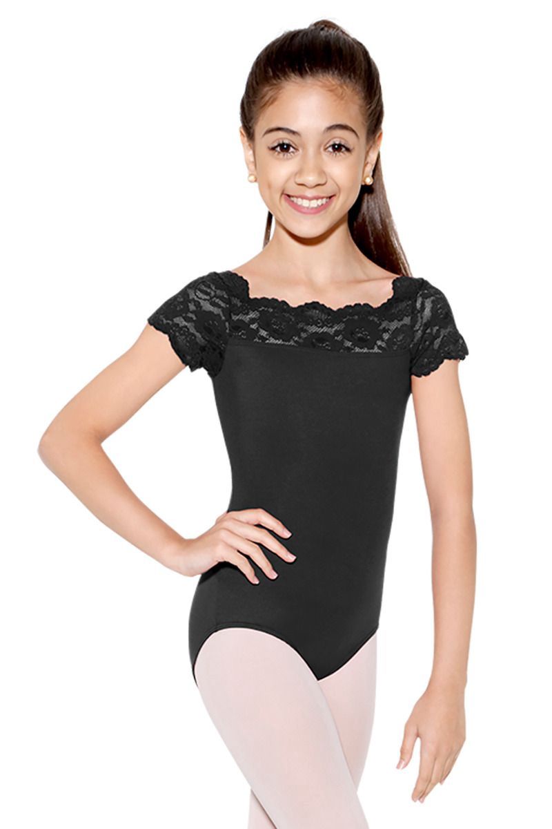 So Danca Tilly Lace Leotard SL17 Black Child 12-14