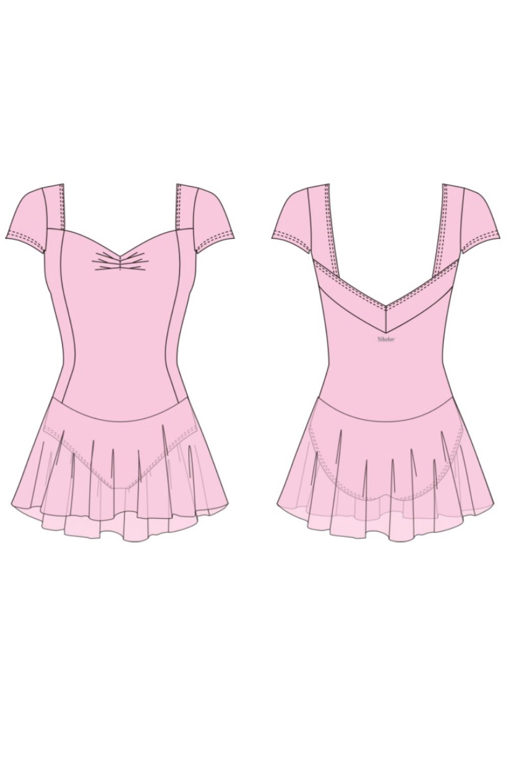 Nikolay Little Emory Skirted Leotard Pink Child 9-10