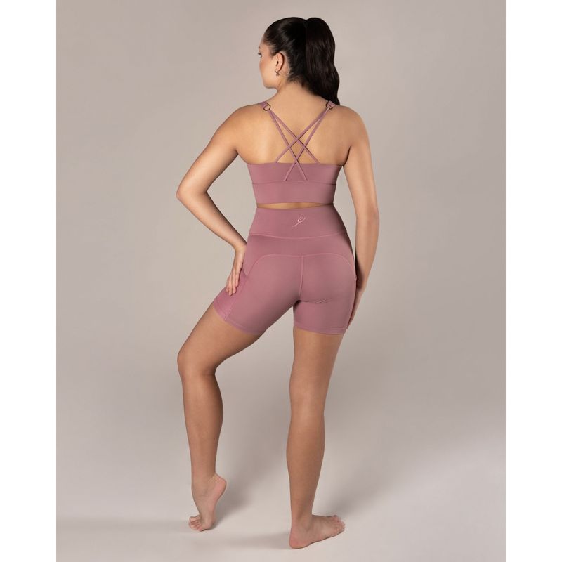 Energetiks Elysia Zip Crop Top Mauve Haze S