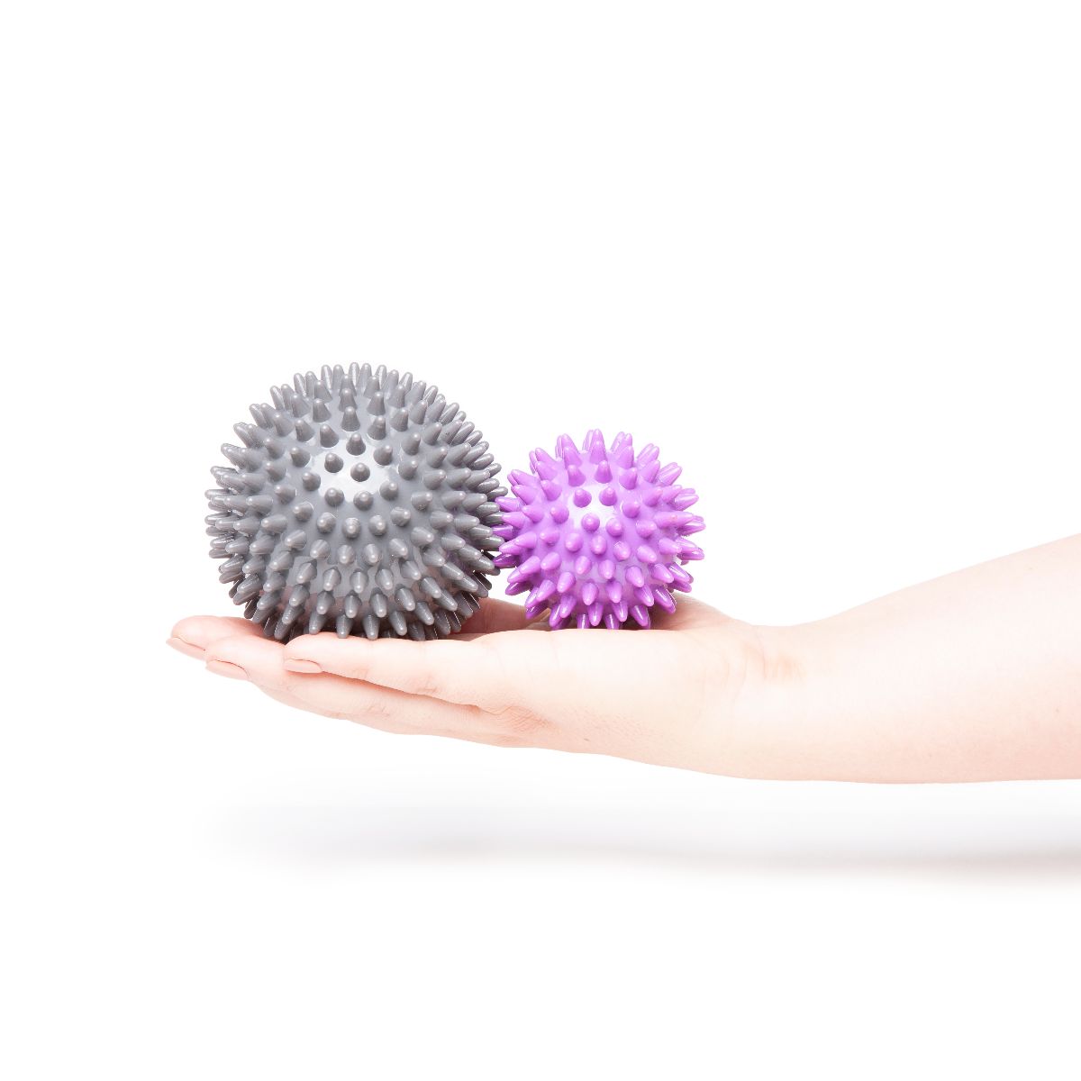 RP Spiky Massage Balls Purple &amp; Gray 55MM &amp; 80mm