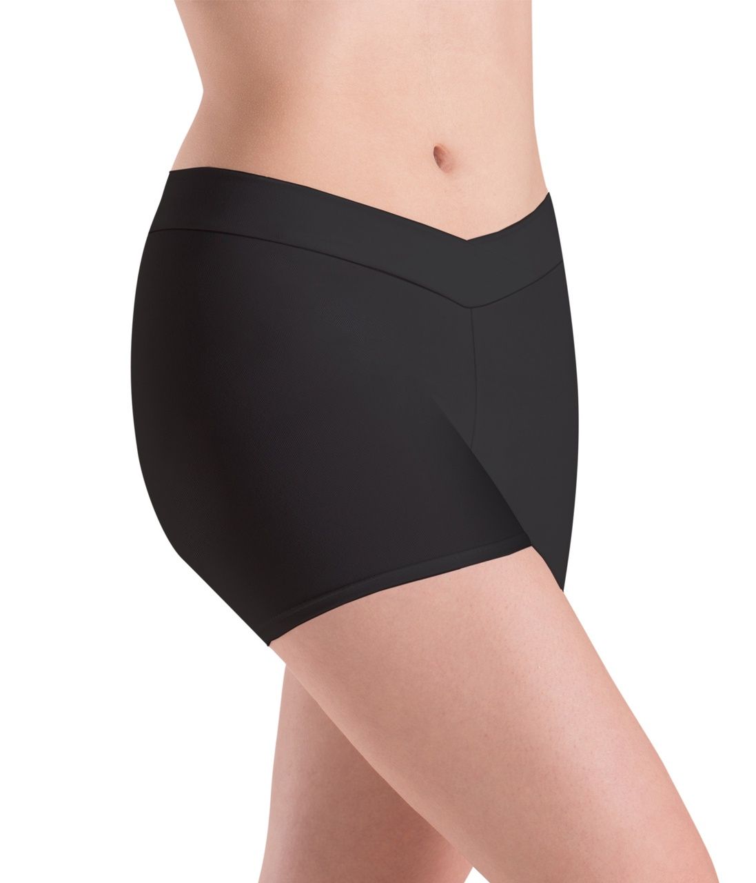 Motionwear V-Waist Shorts Adult 7113 Black 497 XLarge Adult